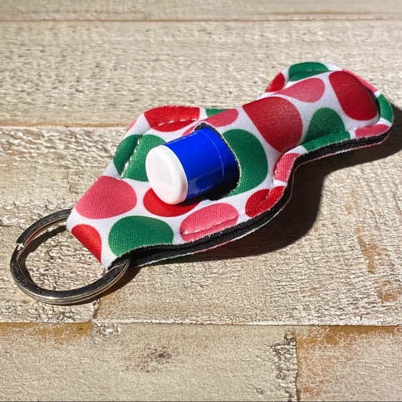 3 for $15 Lip Balm Holder Keychain Polka Dot - Picture 3 of 5